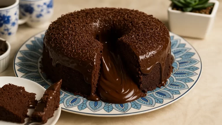 Bolo vulcao de chocolate